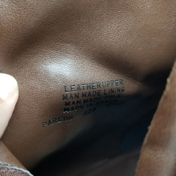 Antonio Melani brown leather ankle/chunky heel boots 9.5 M - Picture 12 of 13